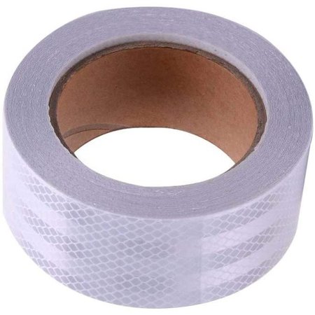 ABRAMS 2" in x 30' ft Diamond Trailer Truck Conspicuity DOT Class 2 Reflective Safety Tape - White DOTC2 2 x 30-W